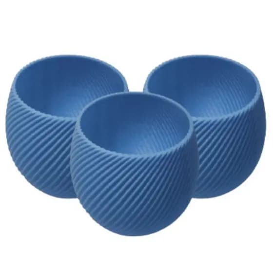 Kit Com 3 Vasos N7 (pequeno) | AZUL BEBÊ