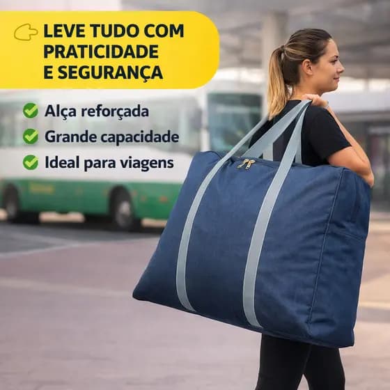 Bolsa Sacolao Jeans Gigante 120x120 Enorme Bolsa para Mudança Sacoleiro Sacoleira