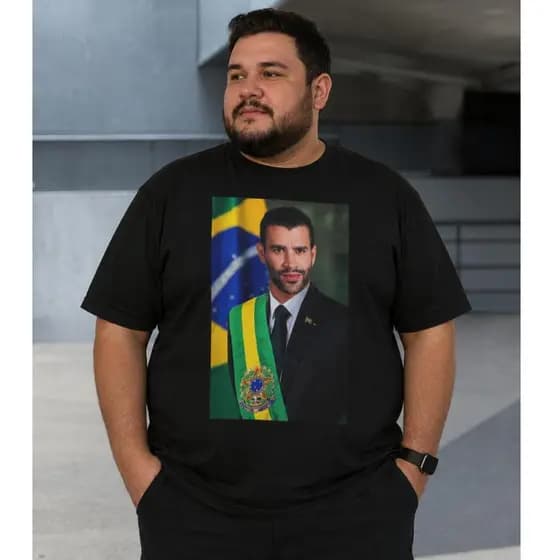 Camiseta Gustavo lima Presidente 100%algodão