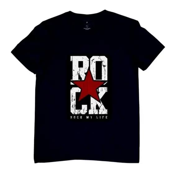 Camiseta ROCK MY LIFE 100% poliéster