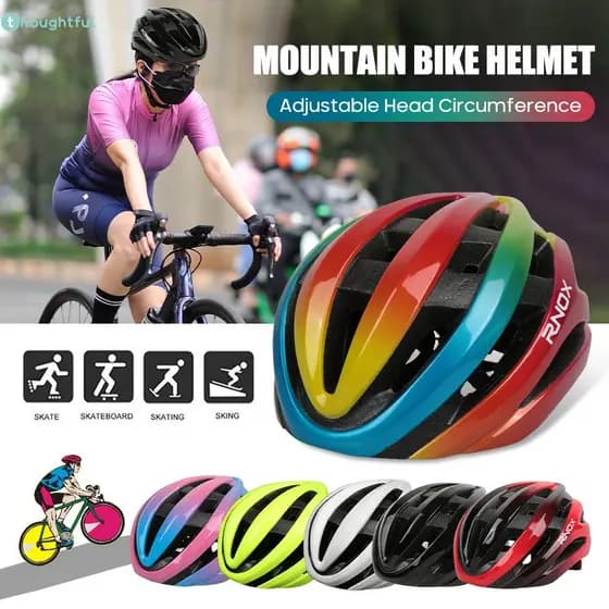 Pensativo RNOX Ventilação Capacete De Equitação Capacete Da Bicicleta Integrado Leve EPS Espuma De Multi-cor Unisex Ao Ar Livre Cross-country Montanha Capacete