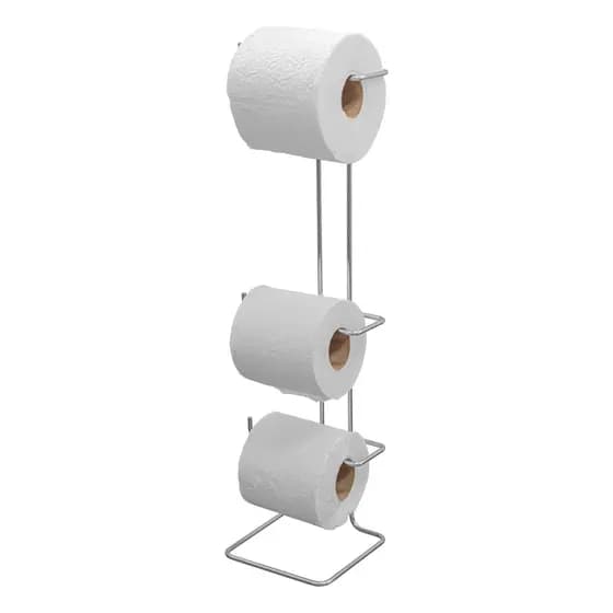 Porta Suporte Papel Higienico De Chão 3 Rolos