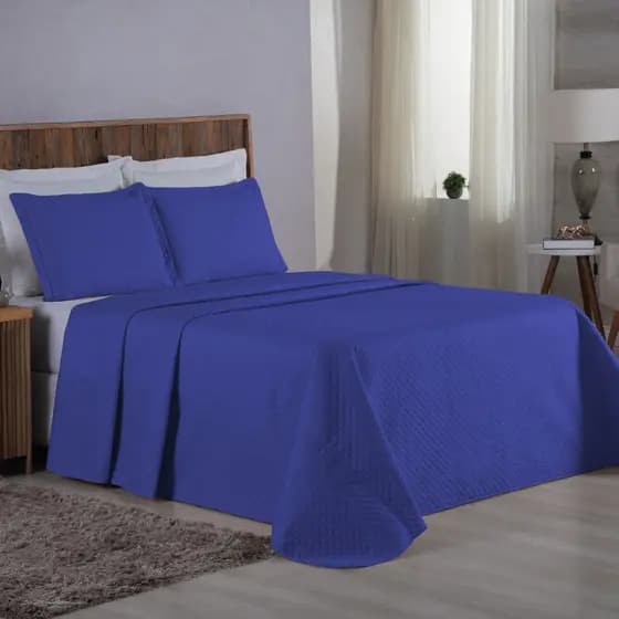 Cobre Leito Viena King 3 Peças Matelado Toque Macio Suave