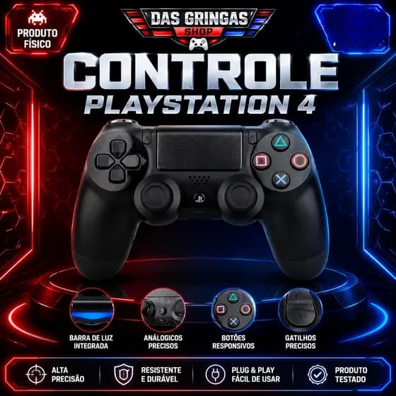 Controle Ps4 Preto