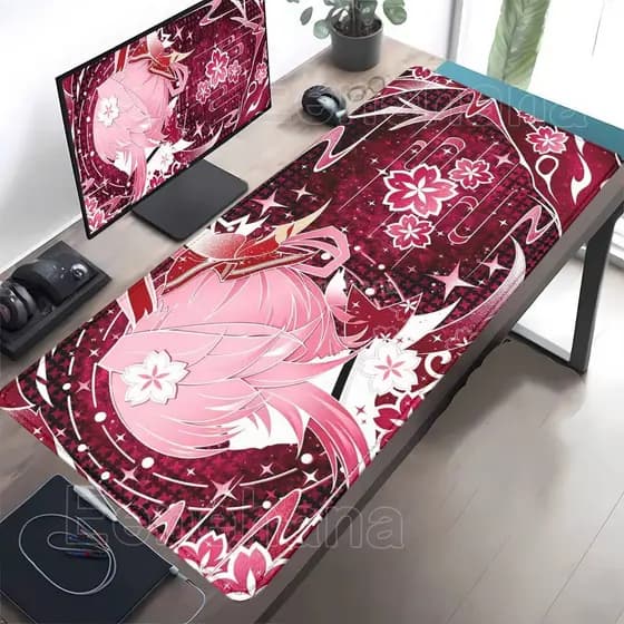 Evanescia Honkai Estrela Ferroviário HSR Mouse Pad XXL Teclado Jogos Impressão HD Mousepad Computador De Escritório Anim