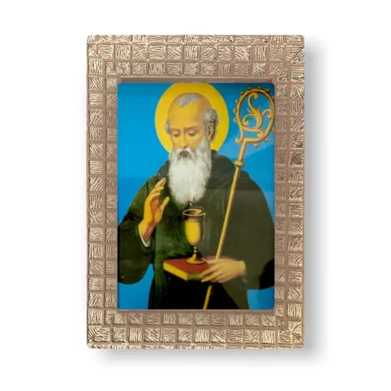 Quadro São Bento Decorativo com Vidro 20x15