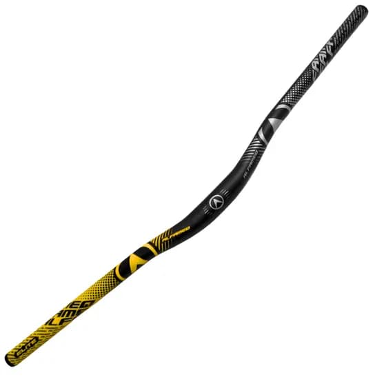Guidão Bicicleta Alfameq Elite Colors 31.8mm Alumínio Mtb Xc Amarelo
