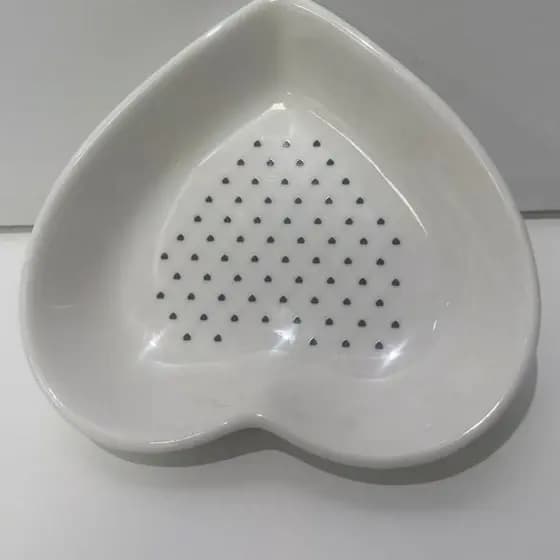 kit talheres ENFEITE DE MESA Coração Decorativo Em Cerâmica Petisqueira Várias Estampas Lindas15X15X3CM