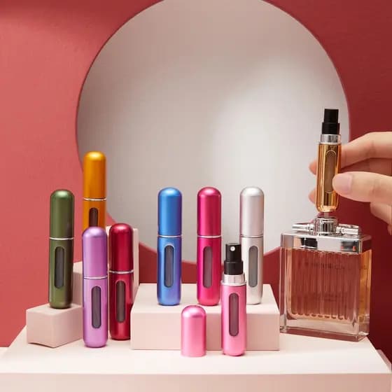 5ML Porta Perfume Recarregável/Mini Atomatizador de Perfume Spray Frasco Recarregável 5ml