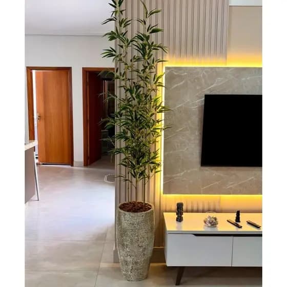 planta bambu artificial 4 hastes 1.10 mts o vaso não acompanha