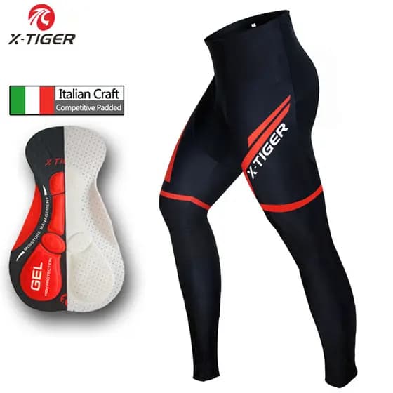 X-Tiger Farinha Verde Calças De Ciclismo Com Almofada De Gel 5D Bicicleta