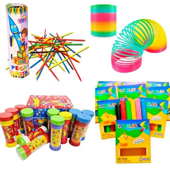 Kit 20 Brinquedinhos Baratos Lembrancinha de Natal Formatura Infantil Criança 10 Anos Baratinho