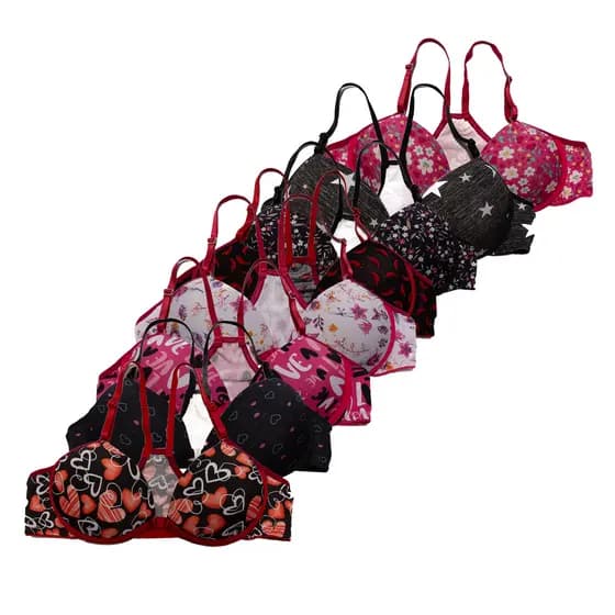 Kit 6 Sutiã Nadador Camiseta Estampado Liso Básico Microfibra