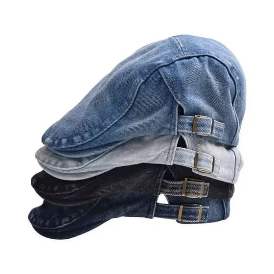 Boina Jeans Lavado Chapéu Boné Unissex Casual De Primavera Verão Para Masculino Mulheres Estilo Newsboy