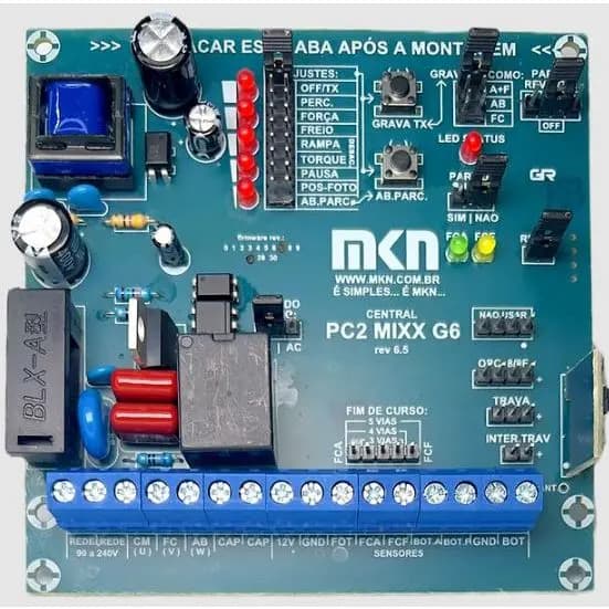 Placa Para motor portão Peccinin marca MKN cental PC2 MIXX G6