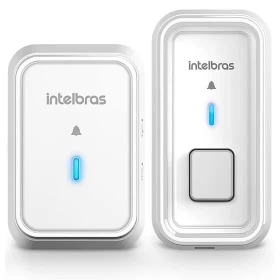 Campainha Sem Fio Com Bateria CIB101 Branca Intelbras
