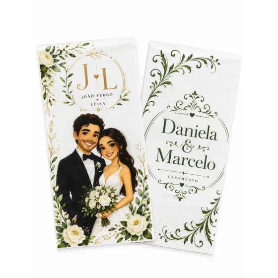 500 Guardanapos Personalizados Aniversários ,Casamento Eventos em Geral Folha Dupla 40x40cm Luxo