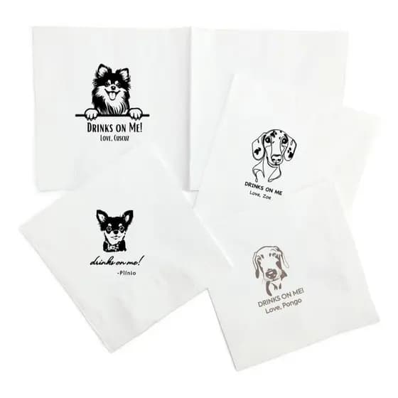 100 Guardanapos Drinks On Me Personalizados Premium 23x23cm Festas, aniversário, casamentos