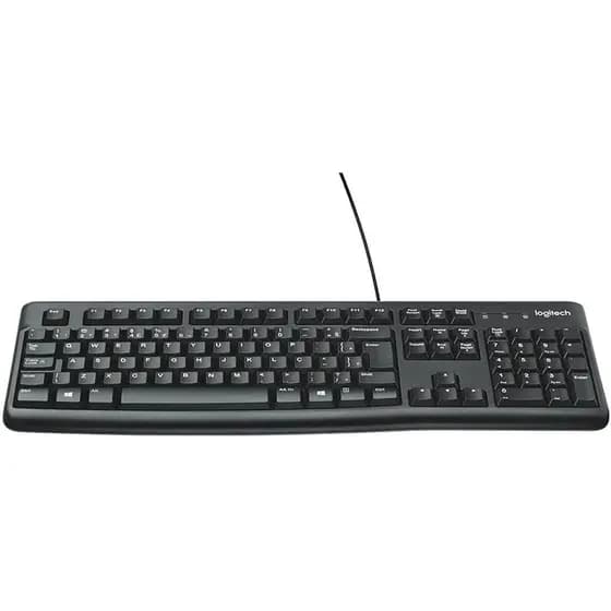 Teclado Para Escritório Home Office Com Fio USB Português Abnt2 Logitech K120 Membrana