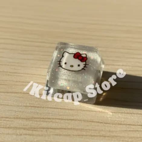 Keycap Sanrio Hello Kitty Tecla Fofa Para Teclado Mecânico Unidade Kawaii My Melody Cinamoroll Kuromi