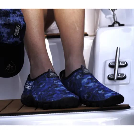 Sapatilha Aquática Esportes Pesca Camping Trilha Lazer - Bad Fish - Verde Água e Chumbo