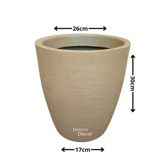 Vaso de Planta Decorativo Reciclável em Polietileno, Coluna Redonda C50
