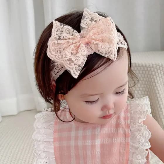 Laço Fofo De Fita De Cabeça De Bebê Macia E Elástica Para Crianças Sweet Girl Hair Accessories