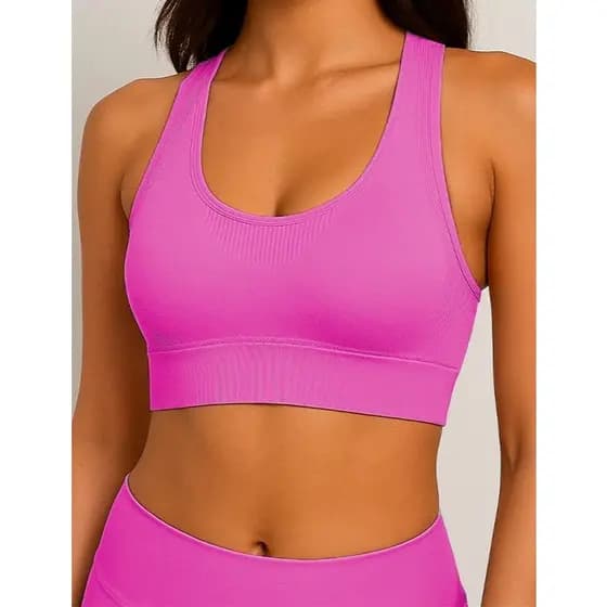 Top Fitness Feminino Academia Nadador Bojo Removivel exercicios Pilates e Yoga TOP362