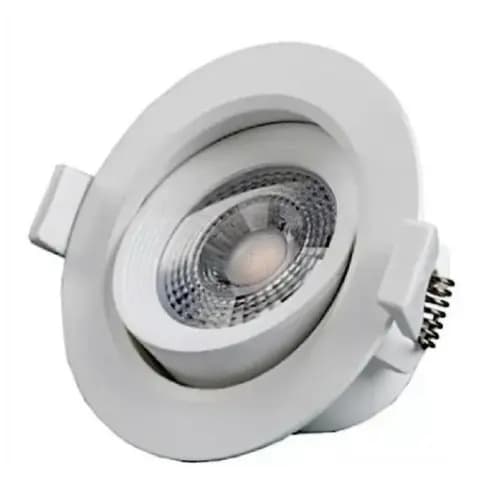 Spot Led Direcionável Redondo 6000k Completo 3w bivolt Branco Frio