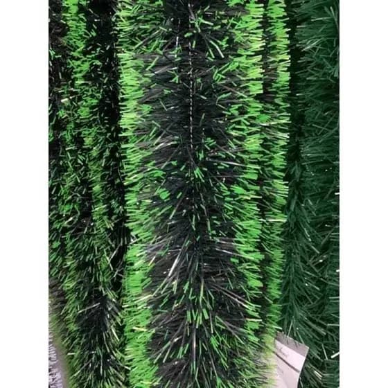 Kit 3 Festão Verde Escuro Decoração Natal 2M Natalina Cheio 13cm x 2m