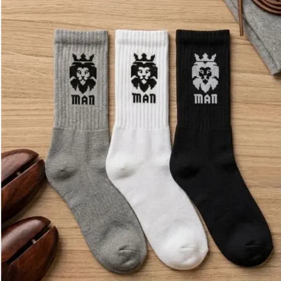 Kit De Meia 3 Pares Cano Longo Algodão Confortável Unissex 38-43 Meia Masculina Premium Top