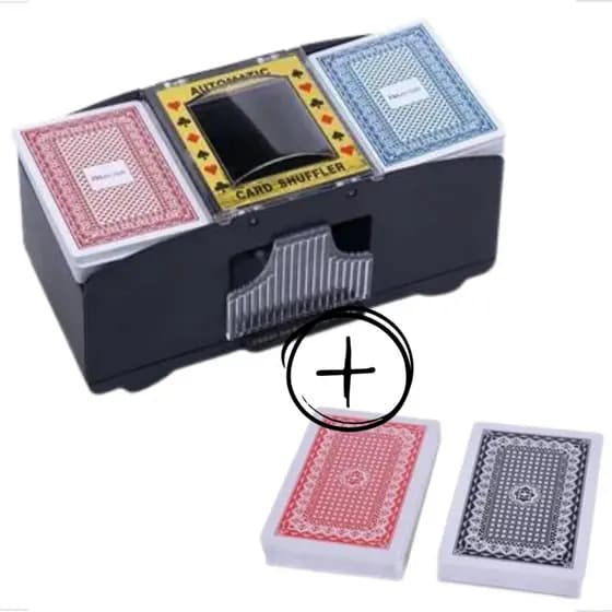 Embaralhador Automático De Cartas Uno Baralho Truco Para 2 Baralhos A Pilha Com 2 Baralhos