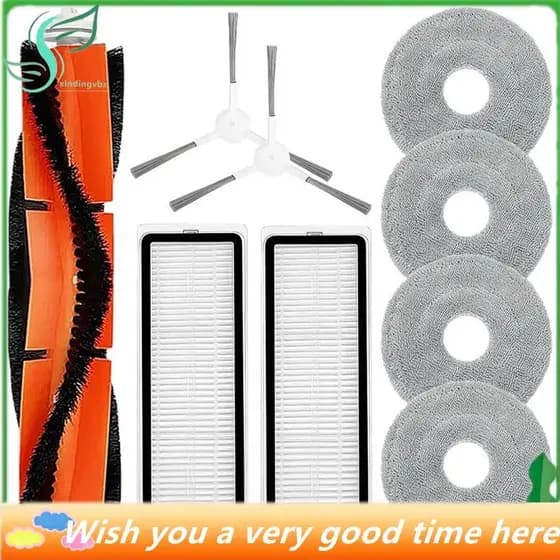 Para Xiaomi S20 Plus S20 + Robô Aspirador De Pó Escova Lateral Principal Filtro Hepa Mop Pano Peças Reposição Acessórios