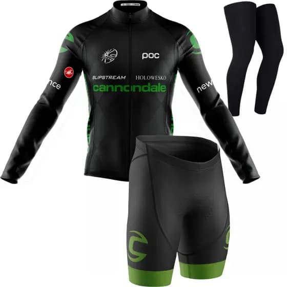 Conjunto Cannondale Camisa Manga Longa Bermuda Pernito Mtb