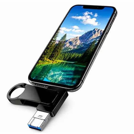 Memoria Externa Para Celular Iphone Ipad Ipod e Smartphone Tipo-C Lightning e Usb3.0 2TB