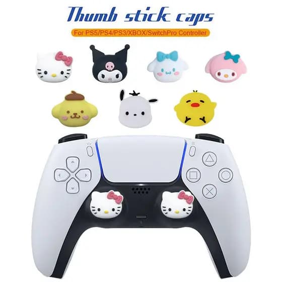 2pc Capa Silicone Grip Polegar Para Sony PS5 PS4 XBOX Switch Pro Gamesir Controle Jogos Analógico Joystick Protetora