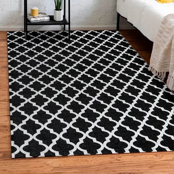 Tapete Jacquard 2,00 x 1,40 Antiderrapante Decoração Sala Quarto Escritório