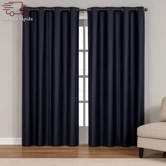 Cortina Blackout PVC 2,80 x 2,30 m 100% Blecaute Isola Luz, Calor, Cores Diversas