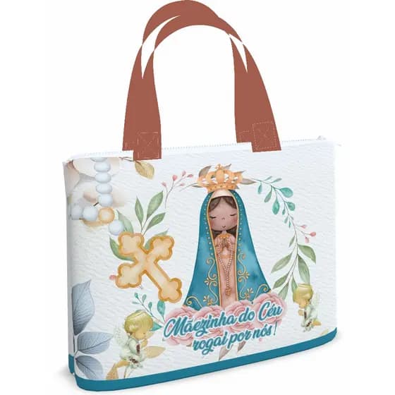 Bolsinha Porta Bíblia_Necessaire_30x20_Estampas religiosas variadas