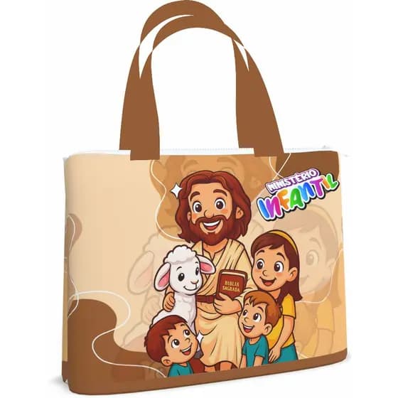 Bolsinha Porta Bíblia_Necessaire_30x20_Ministério Infantil