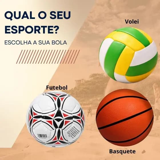 Bola de Futebol Infantil Vinil + Bola de Volei Infantil + Bola de Basquete Texturizada Infantil Esportes Saúde