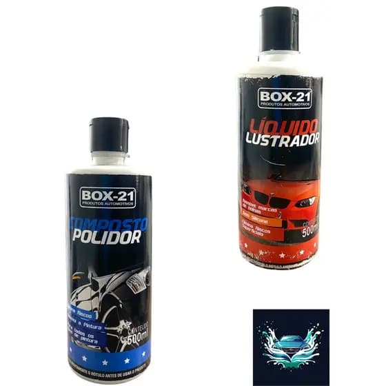 kIT Liquido Lustrador 500ml box 21 e Composto Polidor 500ml Box 21