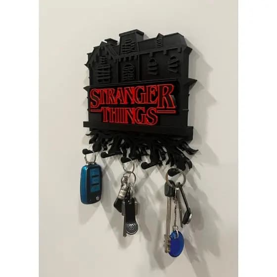 Porta-Chaves Stranger Things Decorativo 18x20cm | Impressão 3D Geek Nerd