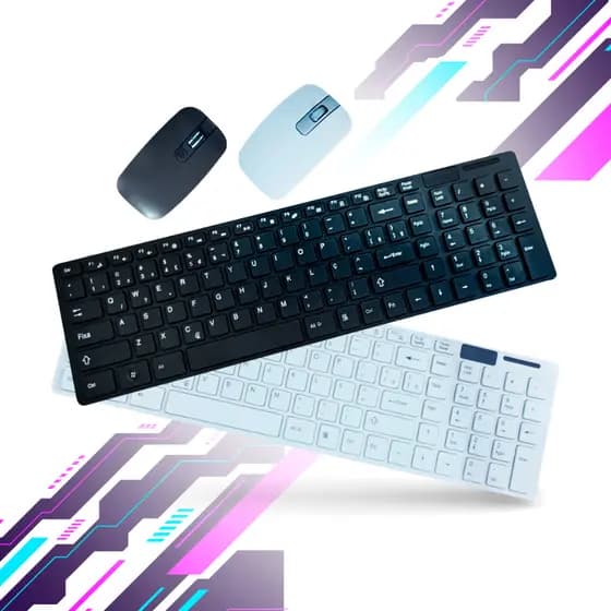 Kit Teclado Mouse Sem Fio Usb Computador Notebook Ultra Fino 2.4 GHZ Resistente