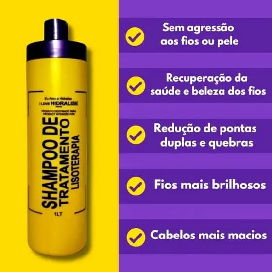 Shampoo de Tratamento Profundo lisoterapia 1 litro