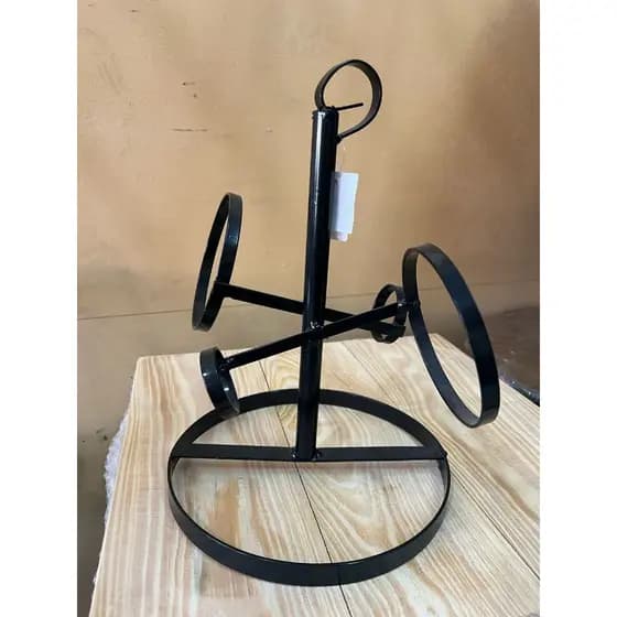 Suporte Expositor De Mesa Para 2 Garrafas De Vinho Cor Preto decoração moderno