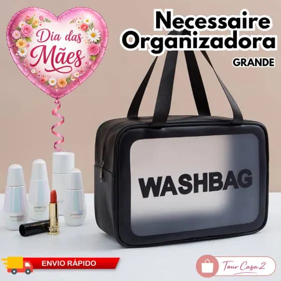 Necessaire Feminina Viagem Higiene Maquiagem Bolsa Estojo Mala Organizadora Presente dia das Mães
