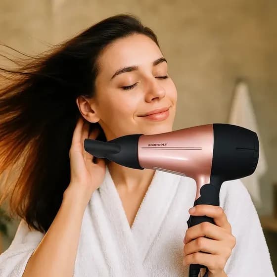 Secador Cabelo Escova Cabeleireira Quente Frio Modelar Enrola Pontas Ondular Molhado Potente