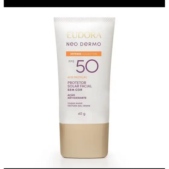 protetor solar facial sem cor neo dermo fps 50 40g Eudora