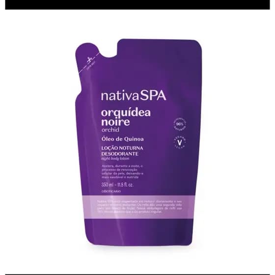 Refil loção , creme hidratante Orquídea noire 350ml